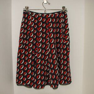 A-line skirt by Ann Klein black with red and white size 4